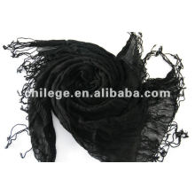 women new infinity cashmere black folded shawls and pashmina